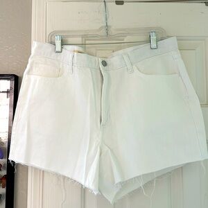 White denim frayed shorts - new, never worn!